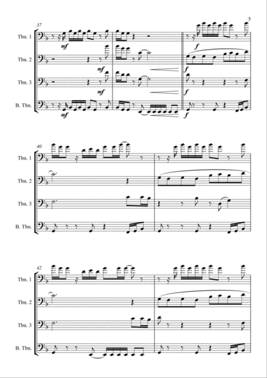 No Diggity Brass Ensemble scores gallery preview page 6