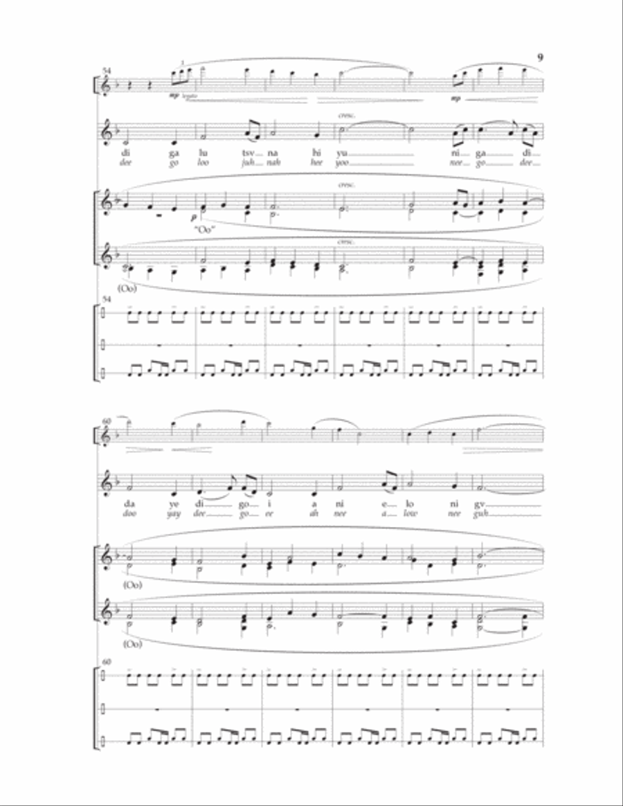In Peace They Will Live (A Cherokee Hymn) SSAA scores gallery preview page 6
