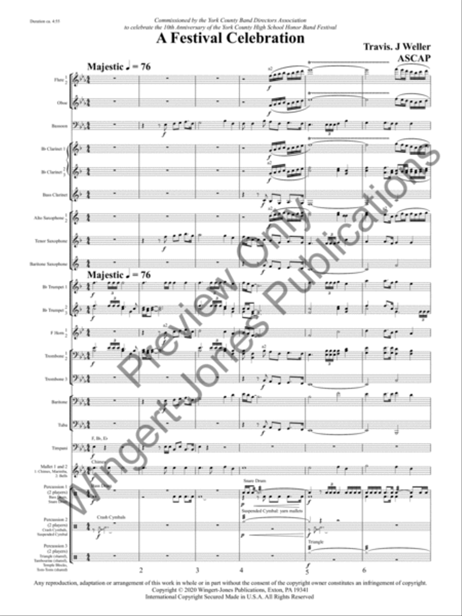 A Festival Celebration A Festival Celebration Concert Band scores gallery preview page 4