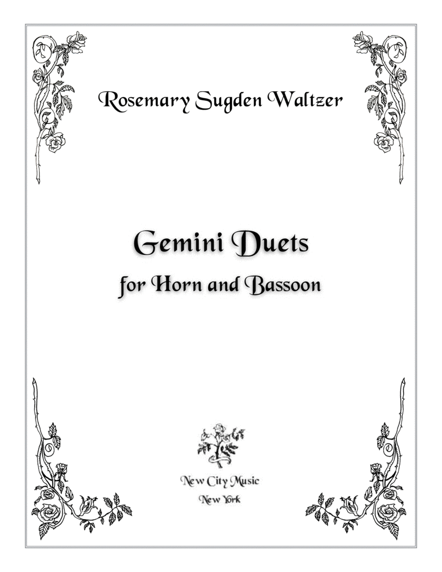 GEMINI DUETS for HORN and BASSOON Woodwind Duet scores gallery preview page 1