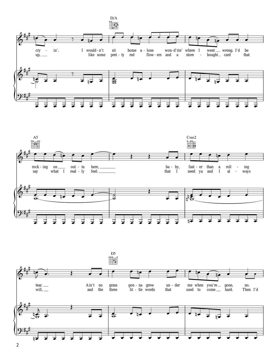 Hit The Ground Running (I Hit The Ground) Piano, Vocal, Guitar scores gallery preview page 2
