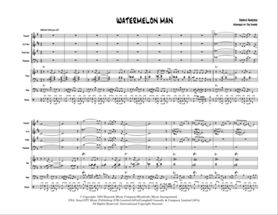 Watermelon Man Small Ensemble scores gallery preview page 1