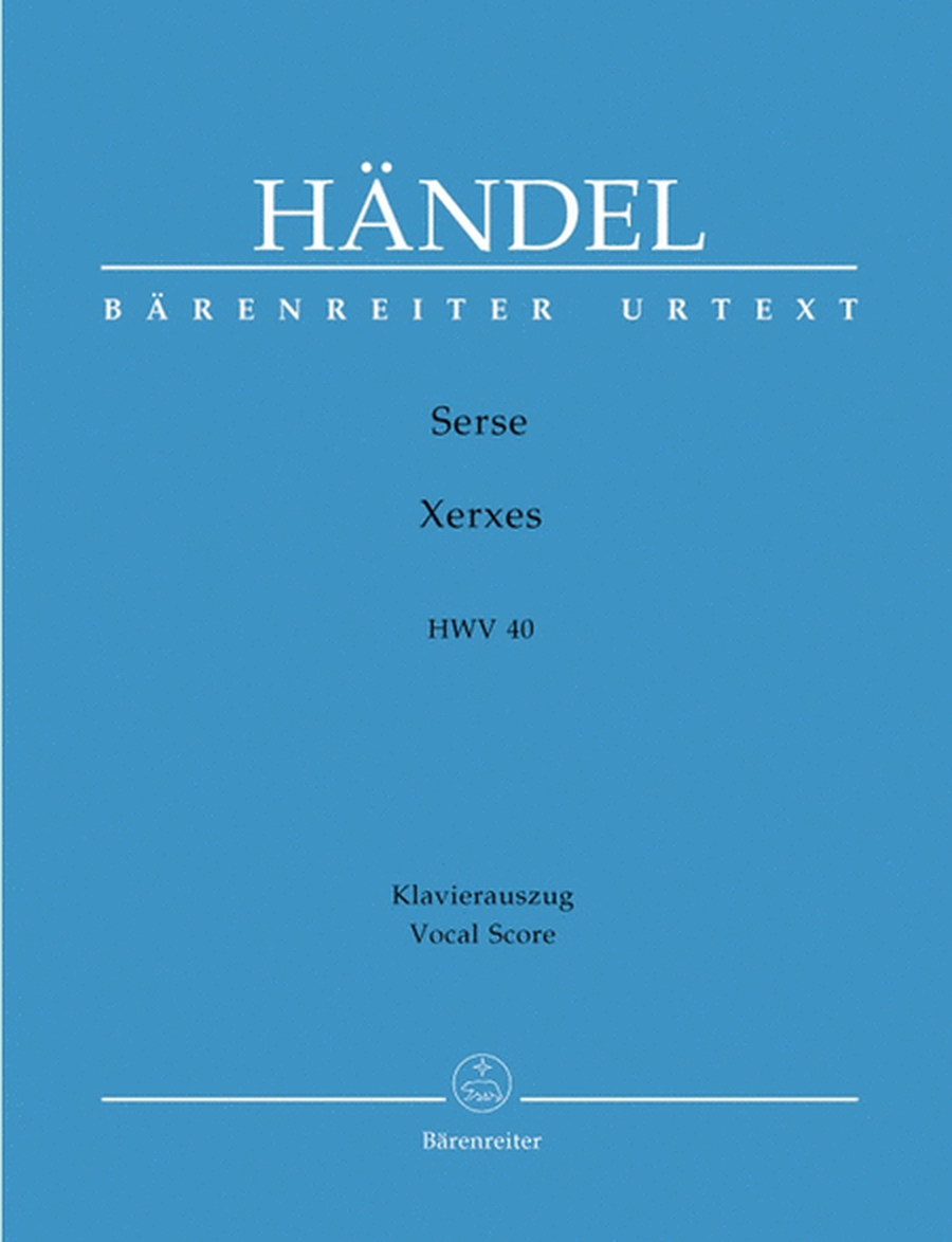 Handel - Xerxes Hwv 40 Vocal Score Ger/Ital Urtext