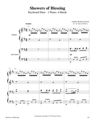 Showers of Blessing (1 Piano, 4 Hands)