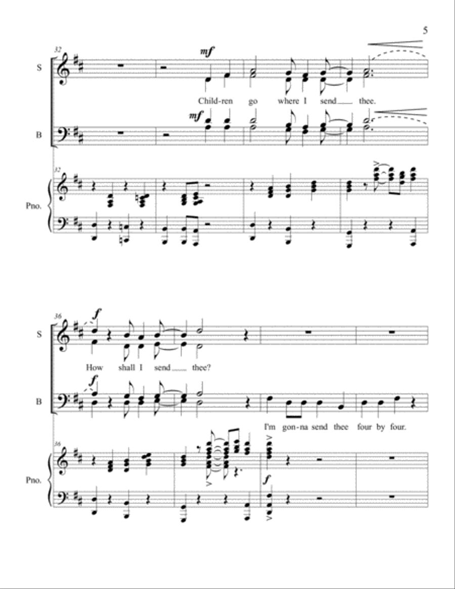 Go and Tell It (SATB) 4-Part scores gallery preview page 5