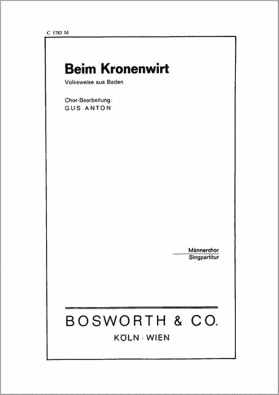Beim Kronenwirt Men's Choir scores gallery preview page 1