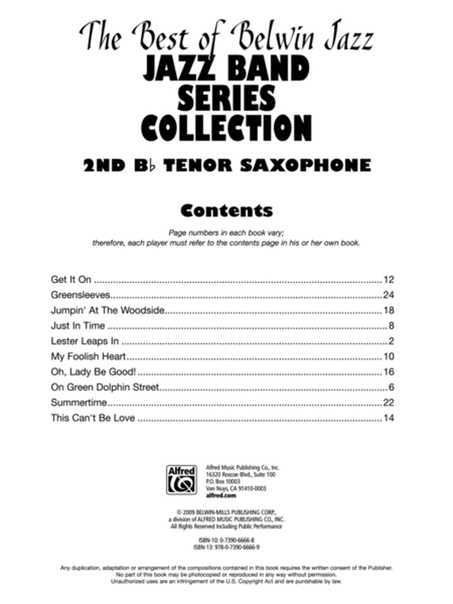 Jazz Band Collection for Jazz Ensemble