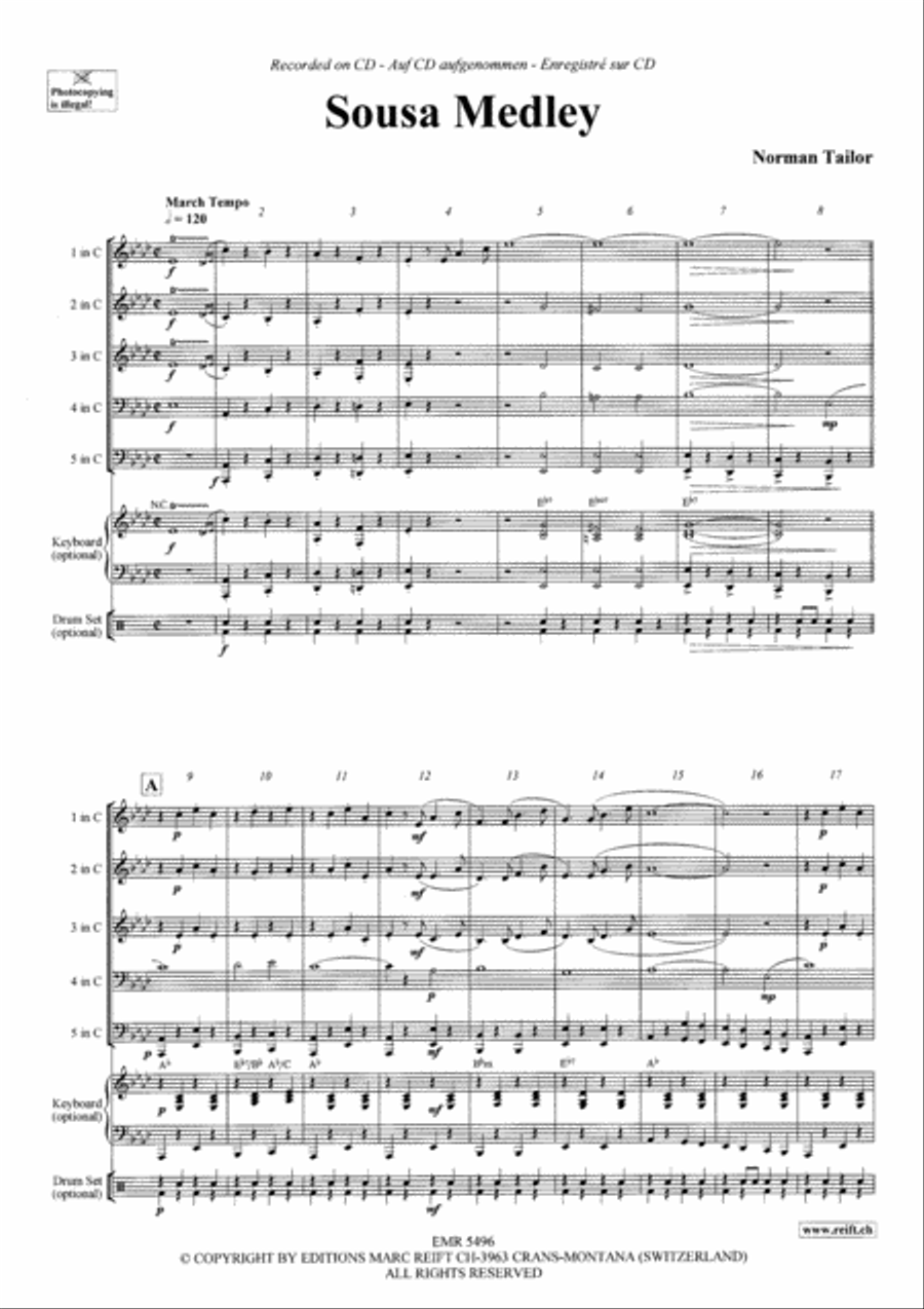 Sousa Medley Brass Band scores gallery preview page 3