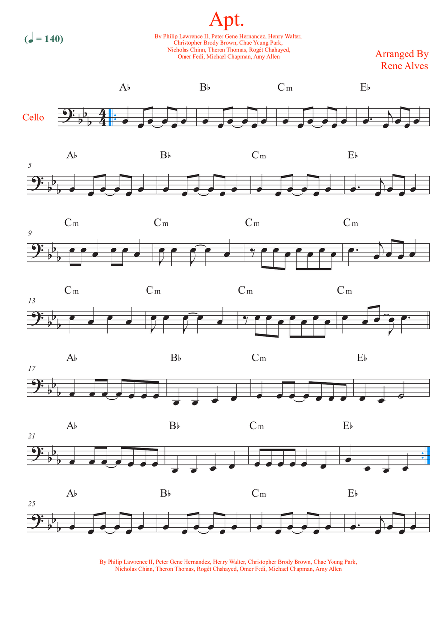 Apt. Apt. Cello Solo scores gallery preview page 1