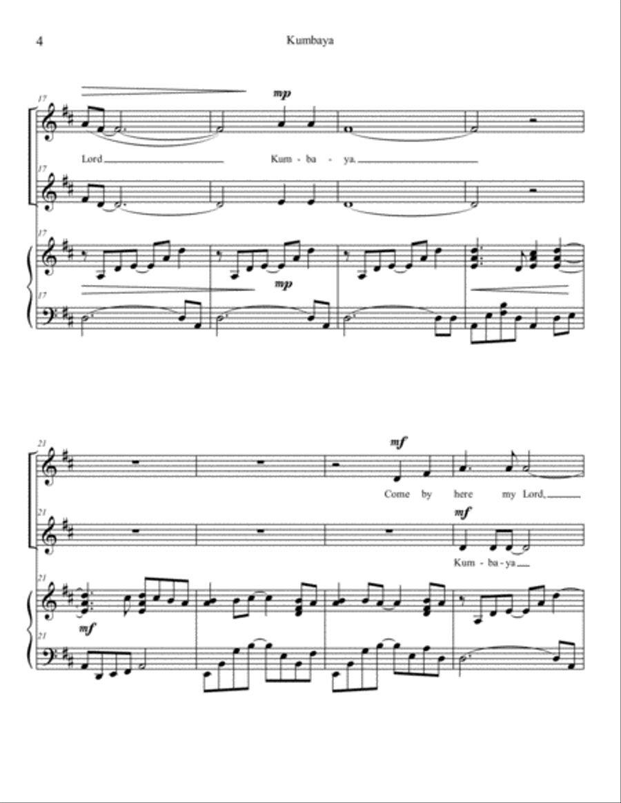 Kumbaya Kumbaya SSA scores gallery preview page 4