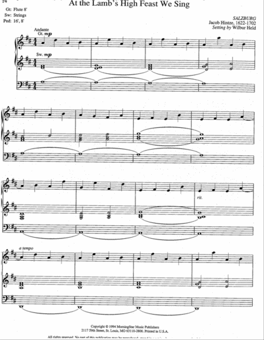 Easter Comes Again Organ scores gallery preview page 4