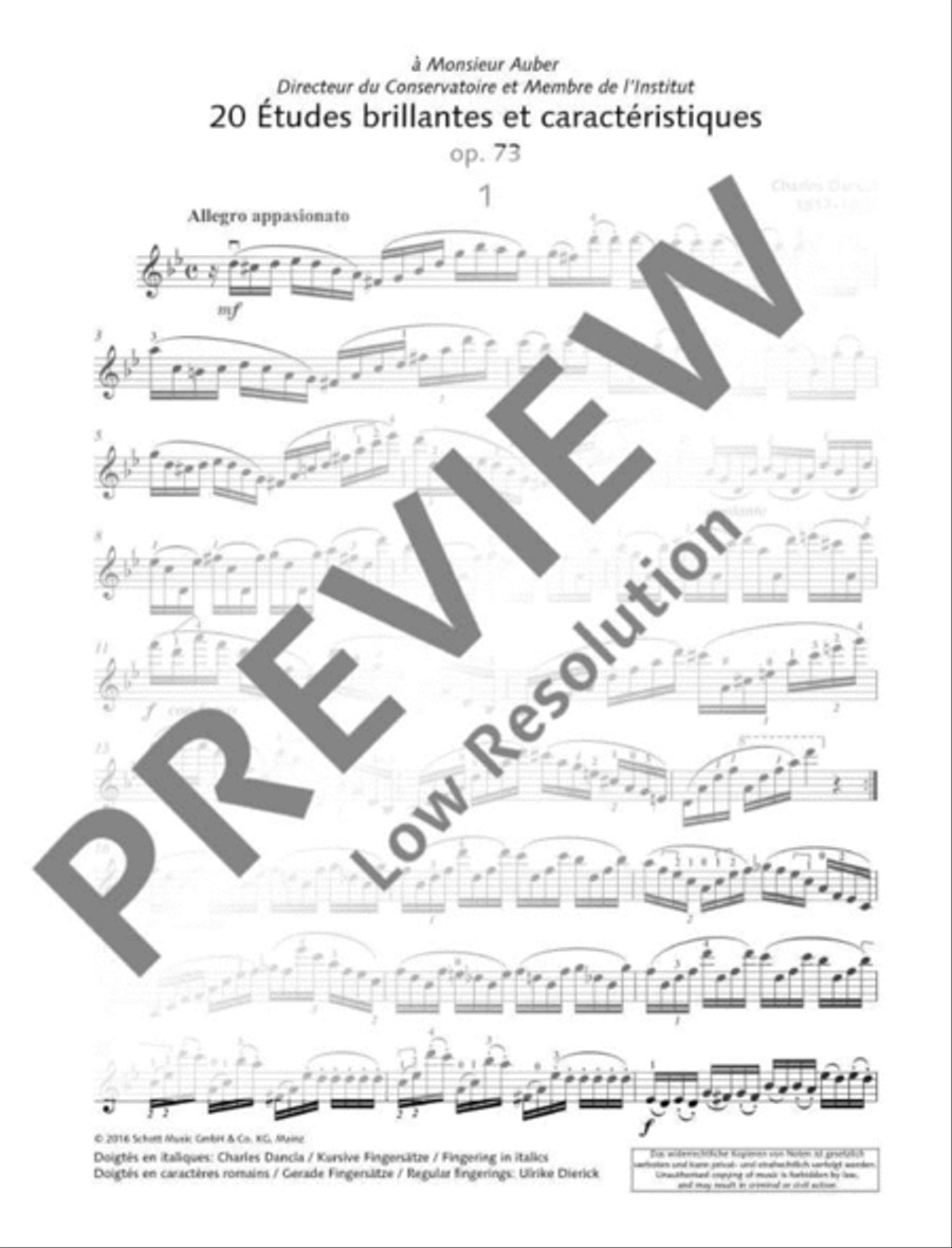 20 Études brillantes et caractéristiques Violin Solo scores gallery preview page 5