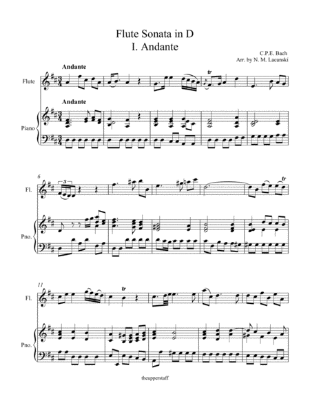 Flute Sonata in D I. Andante