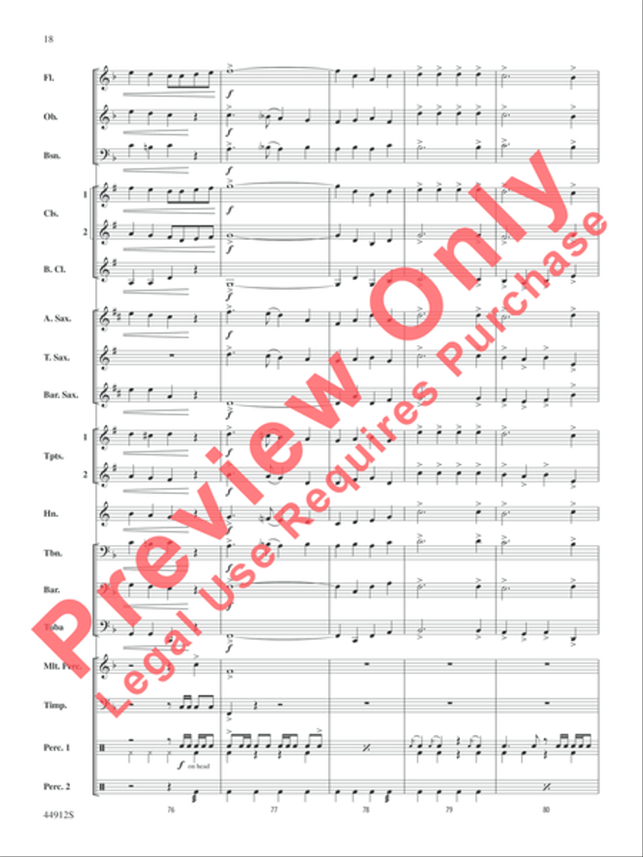 A Yuletide Holiday Concert Band scores gallery preview page 19