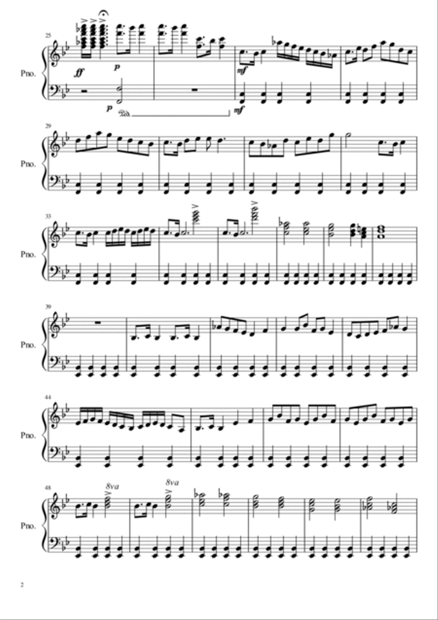 Walls of Wind Piano Solo scores gallery preview page 2