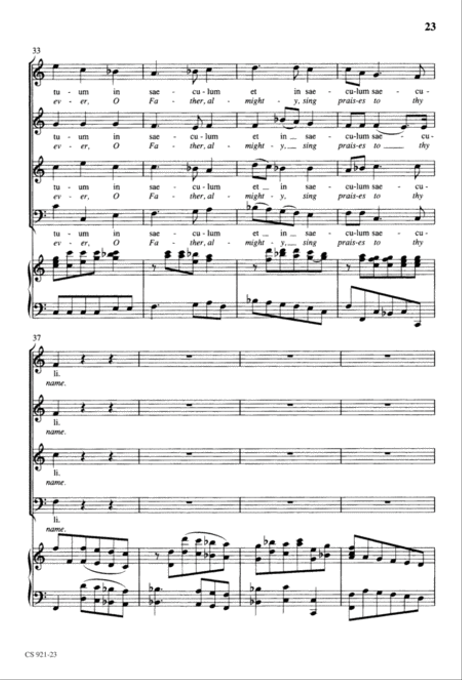 Te Deum - Choral Score