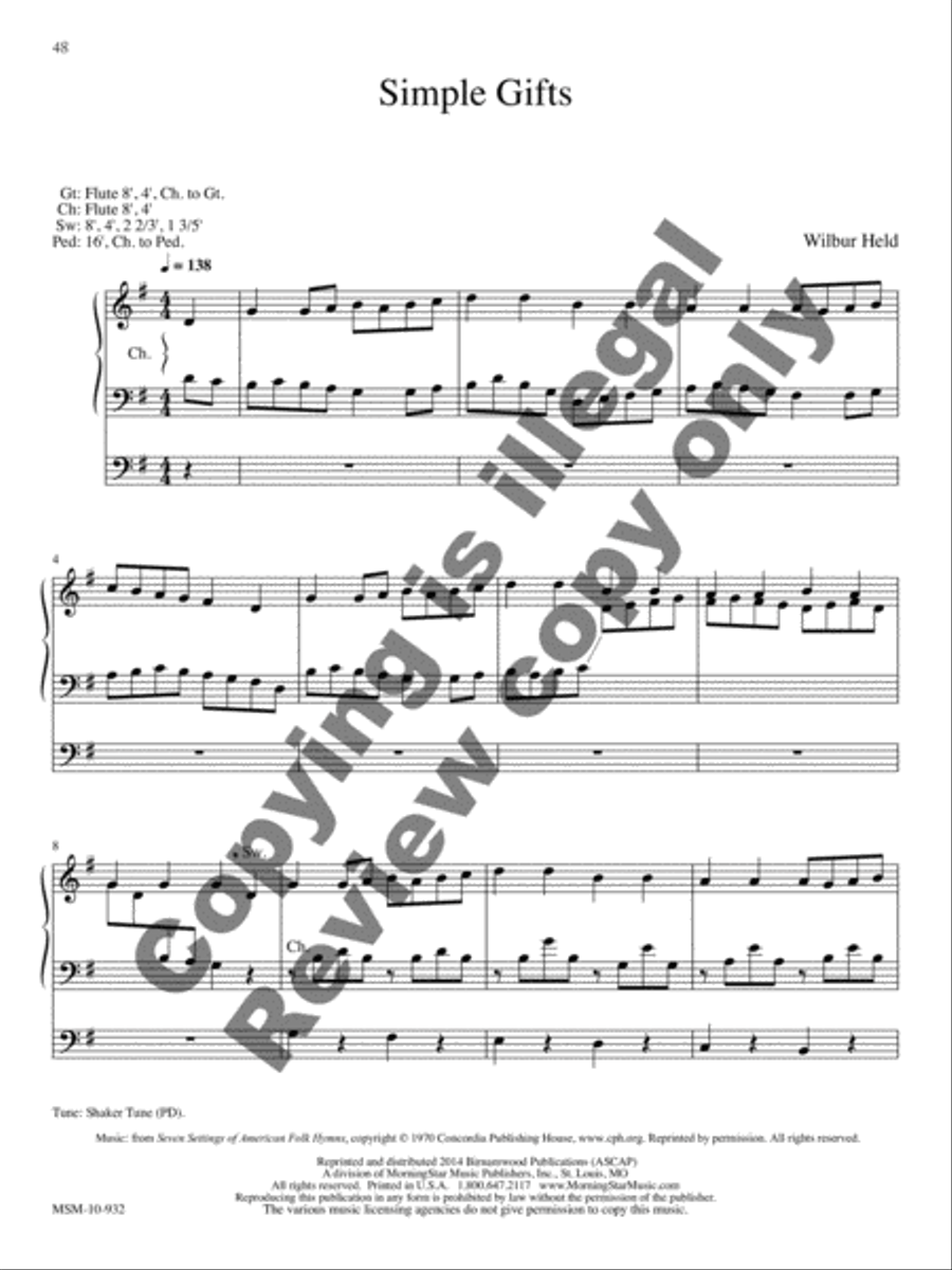 The Wilbur Held Organ Collection: A Centenary Edition Organ scores gallery preview page 18