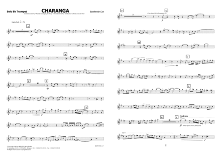 Charanga For Trumpet Concert Band scores gallery preview page 2