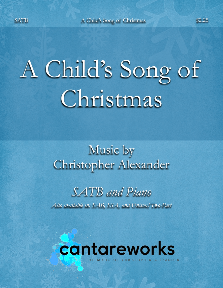 A Child's Song of Christmas (SATB) 4-Part scores gallery preview page 1