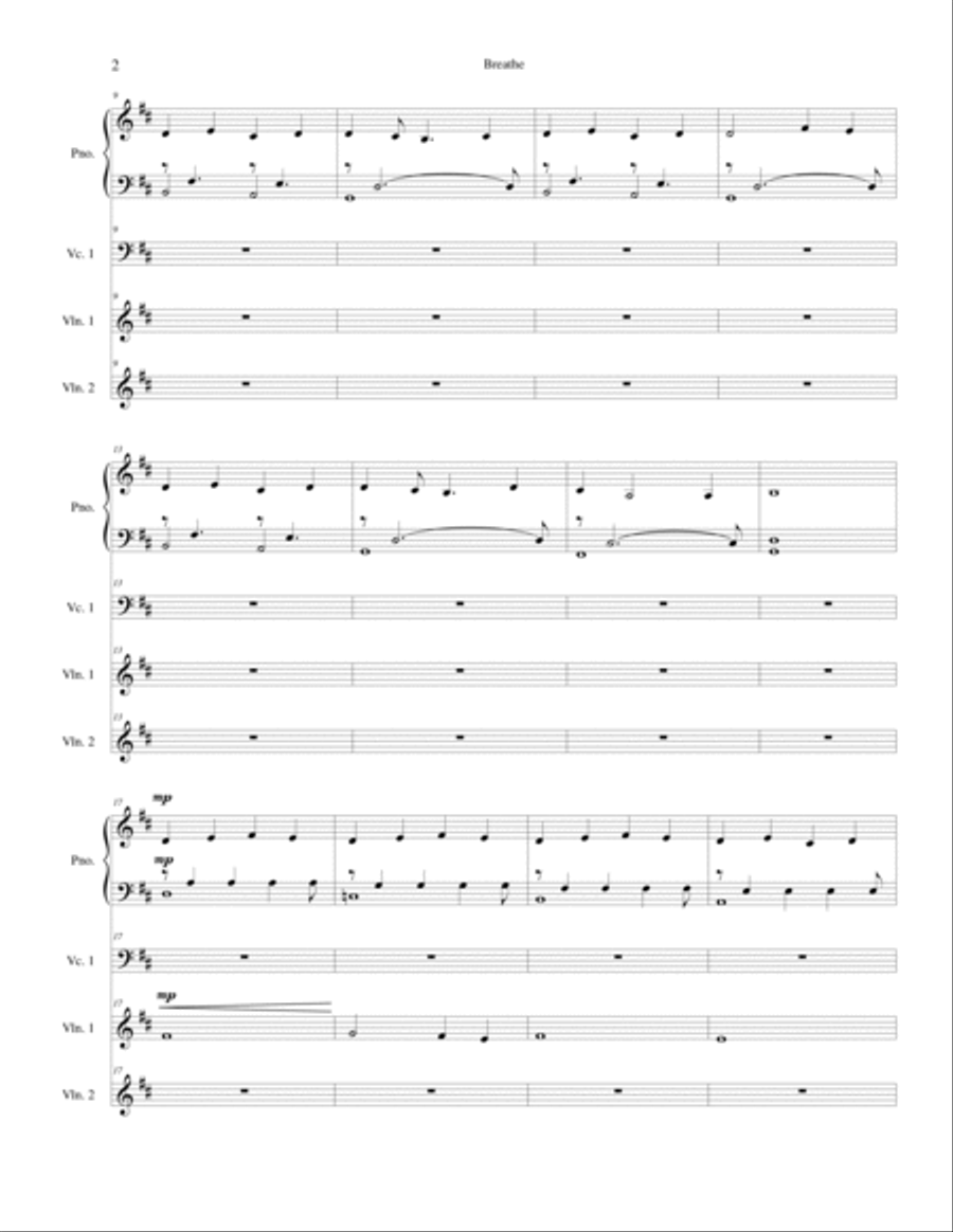 Breathe Concert Band scores gallery preview page 2