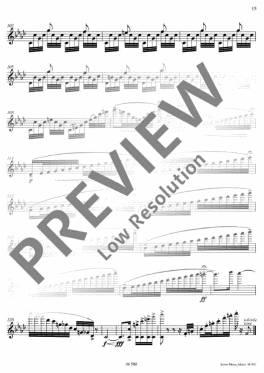 3 virtuoso Flamenco Studies Flute Solo scores gallery preview page 16