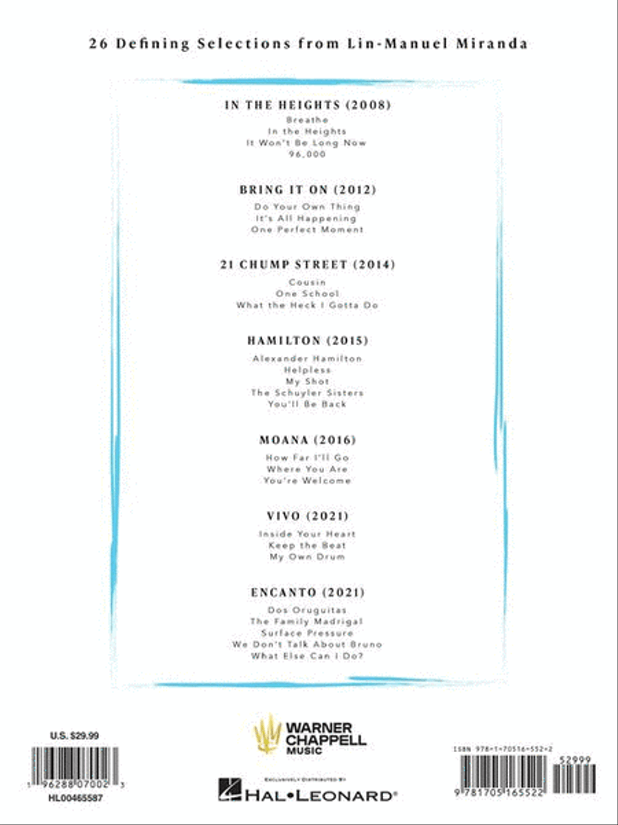 The Lin-Manuel Miranda Collection Piano, Vocal, Guitar scores gallery preview page 8