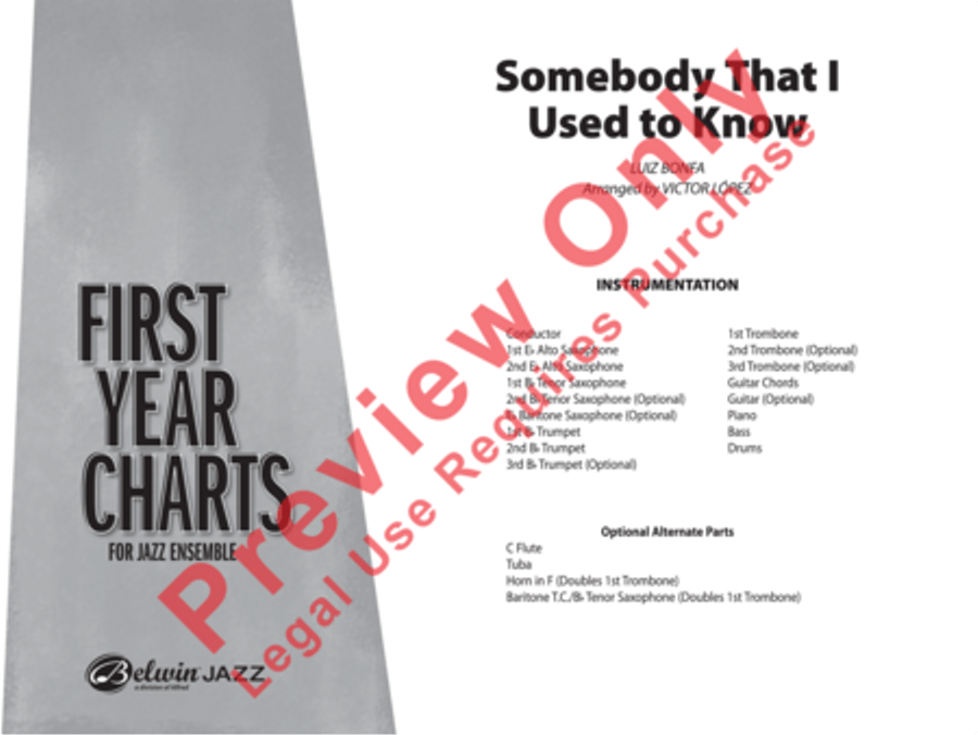 Somebody That I Used to Know Jazz Ensemble scores gallery preview page 2