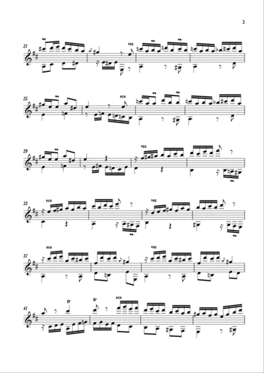 Sonata V en Re Mayor Acoustic Guitar scores gallery preview page 3