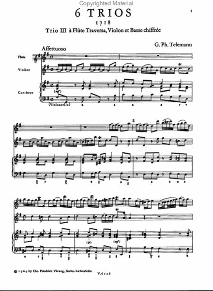 Sechs Trios aus dem Jahre 1718 - Nr. 3