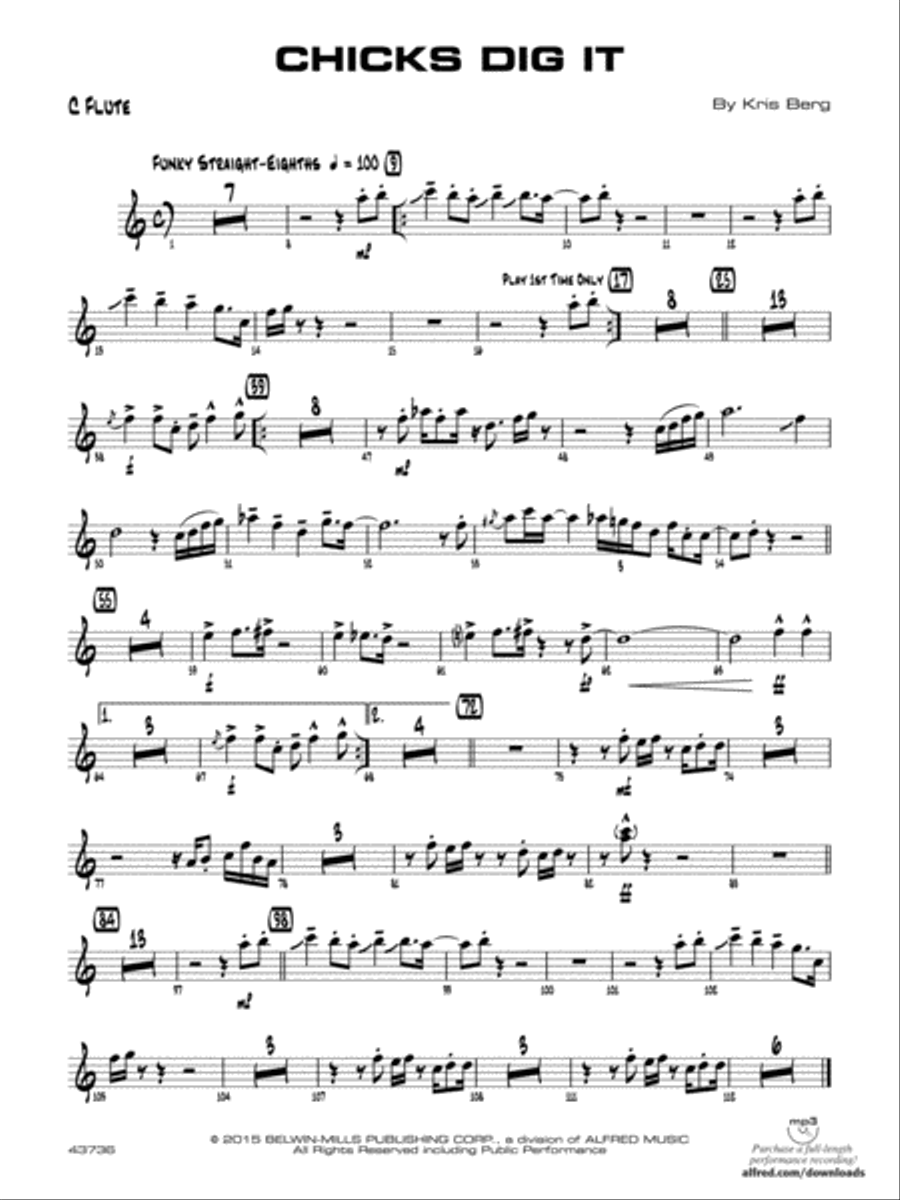 Chicks Dig It: Flute Jazz Ensemble scores gallery preview page 1