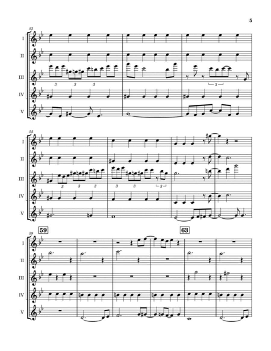 Cold As Ice Woodwind Quintet scores gallery preview page 6