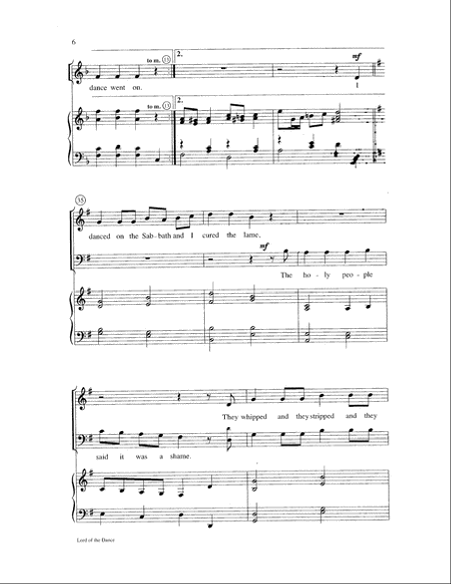 Lord of the Dance Lord of the Dance 2-Part scores gallery preview page 6