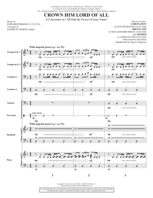 Book cover for Crown Him Lord Of All (A Concerto on "All Hail The Power Of Jesus' Name") (Handbells) - Full Score