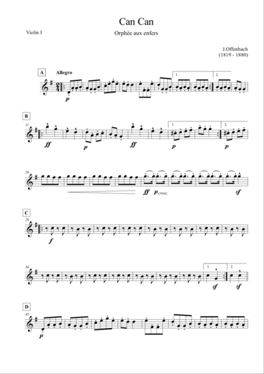 Can Can (from Orpheus in the Underworld) String Trio scores gallery preview page 5