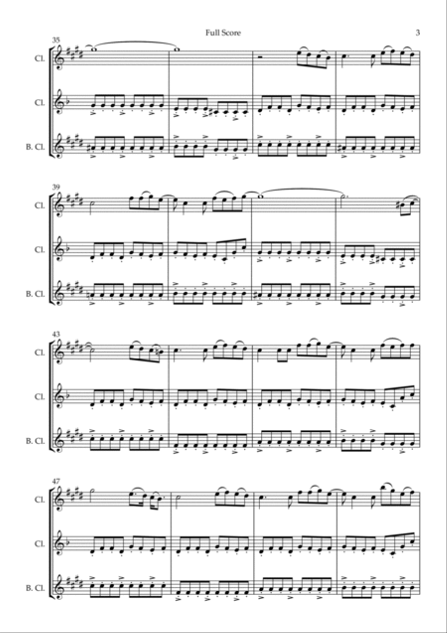 Toss A Coin To Your Witcher Clarinet Trio scores gallery preview page 3
