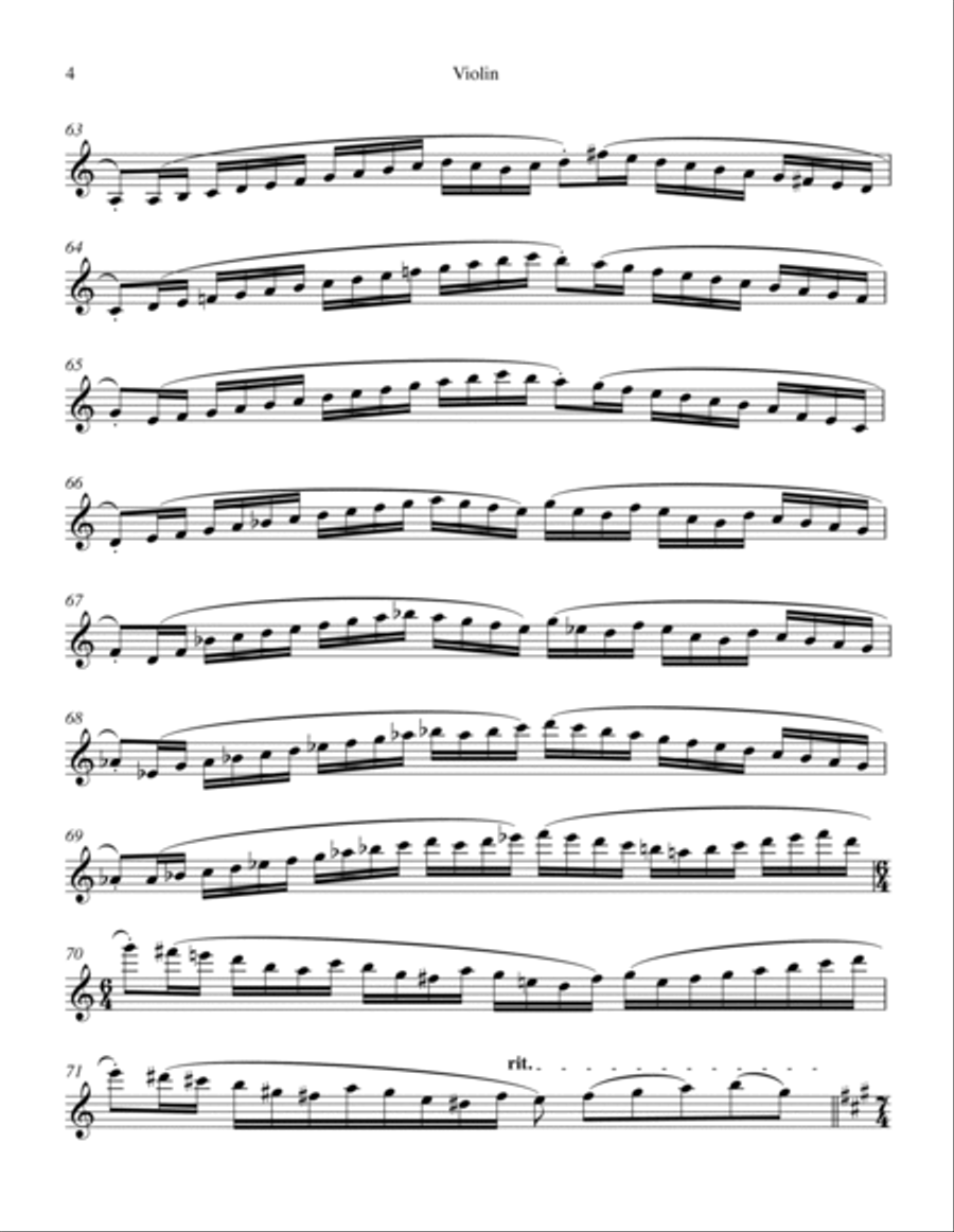 Sonata for Violin and Piano - Violin Part Violin scores gallery preview page 5