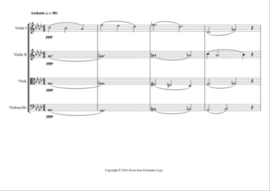 Sundays Love String Quartet scores gallery preview page 2