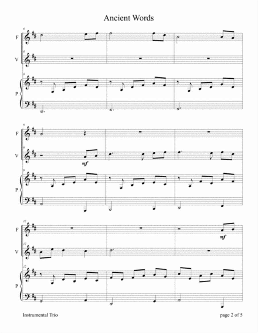 Ancient Words Flute scores gallery preview page 6