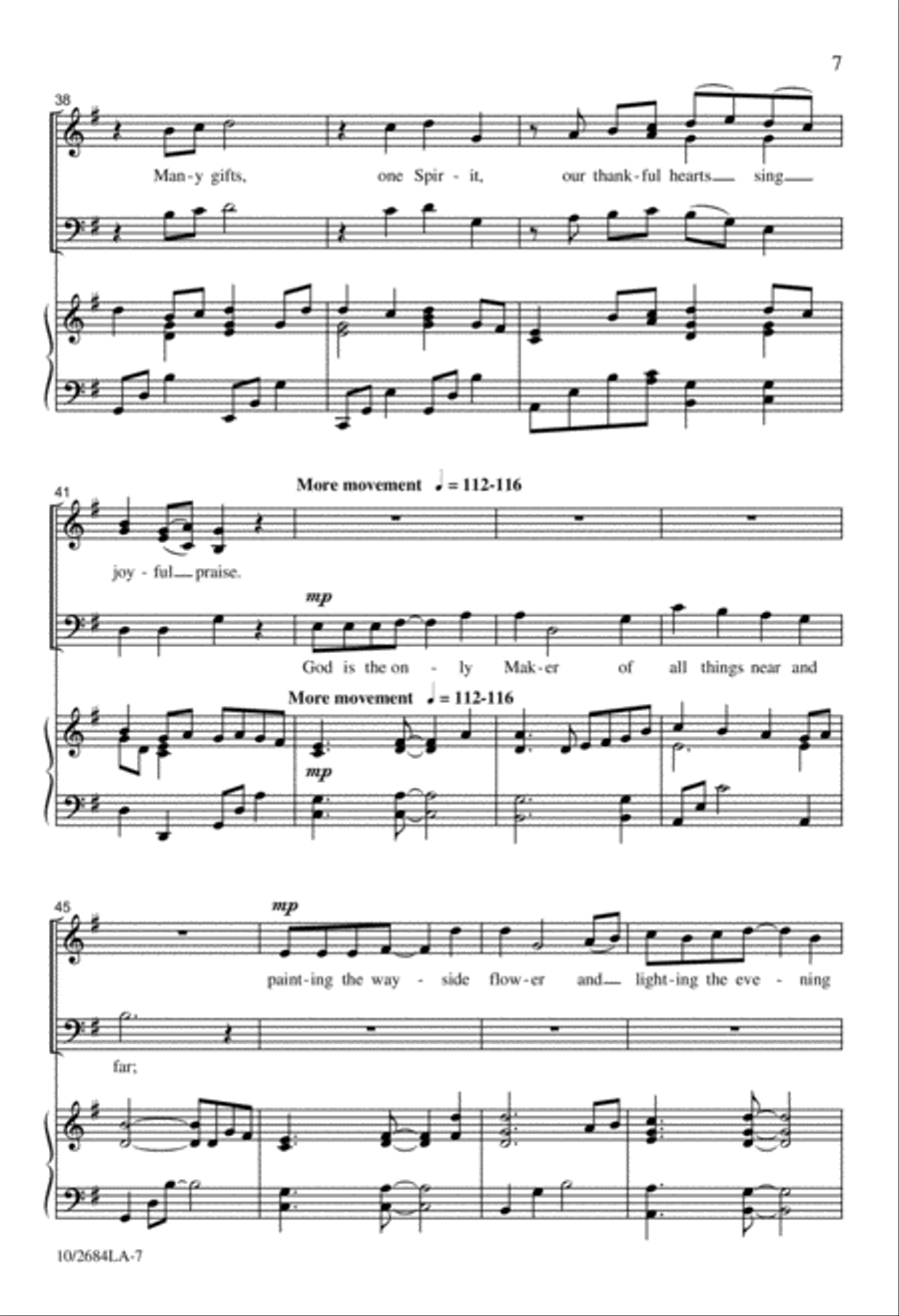 Many Gifts, One Spirit Many Gifts, One Spirit 3-Part scores gallery preview page 8