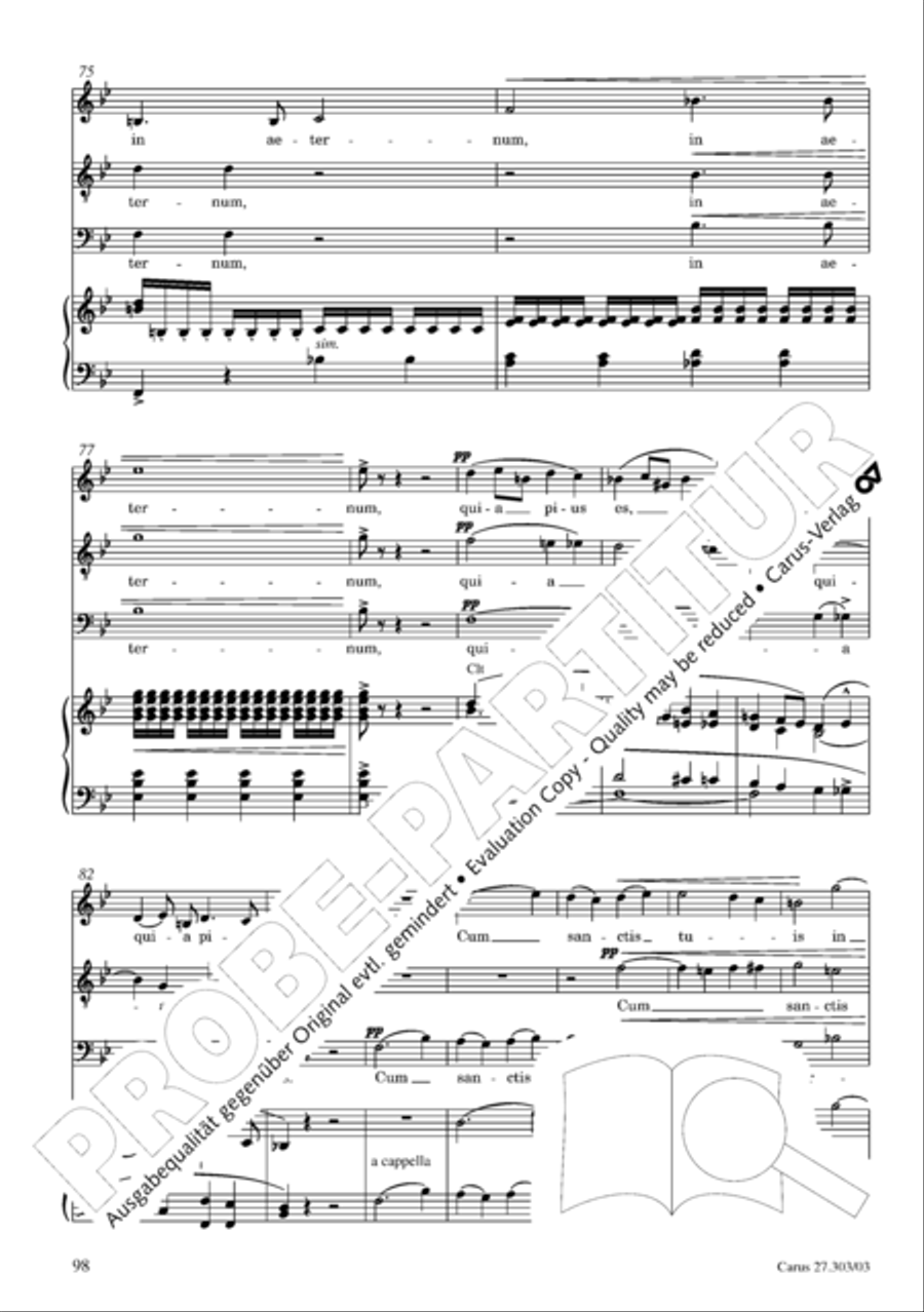Messa da Requiem 4-Part scores gallery preview page 99