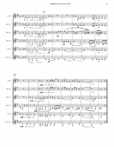 Christus Factus Est, WAB 11 for Clarinet Quartet or Choir