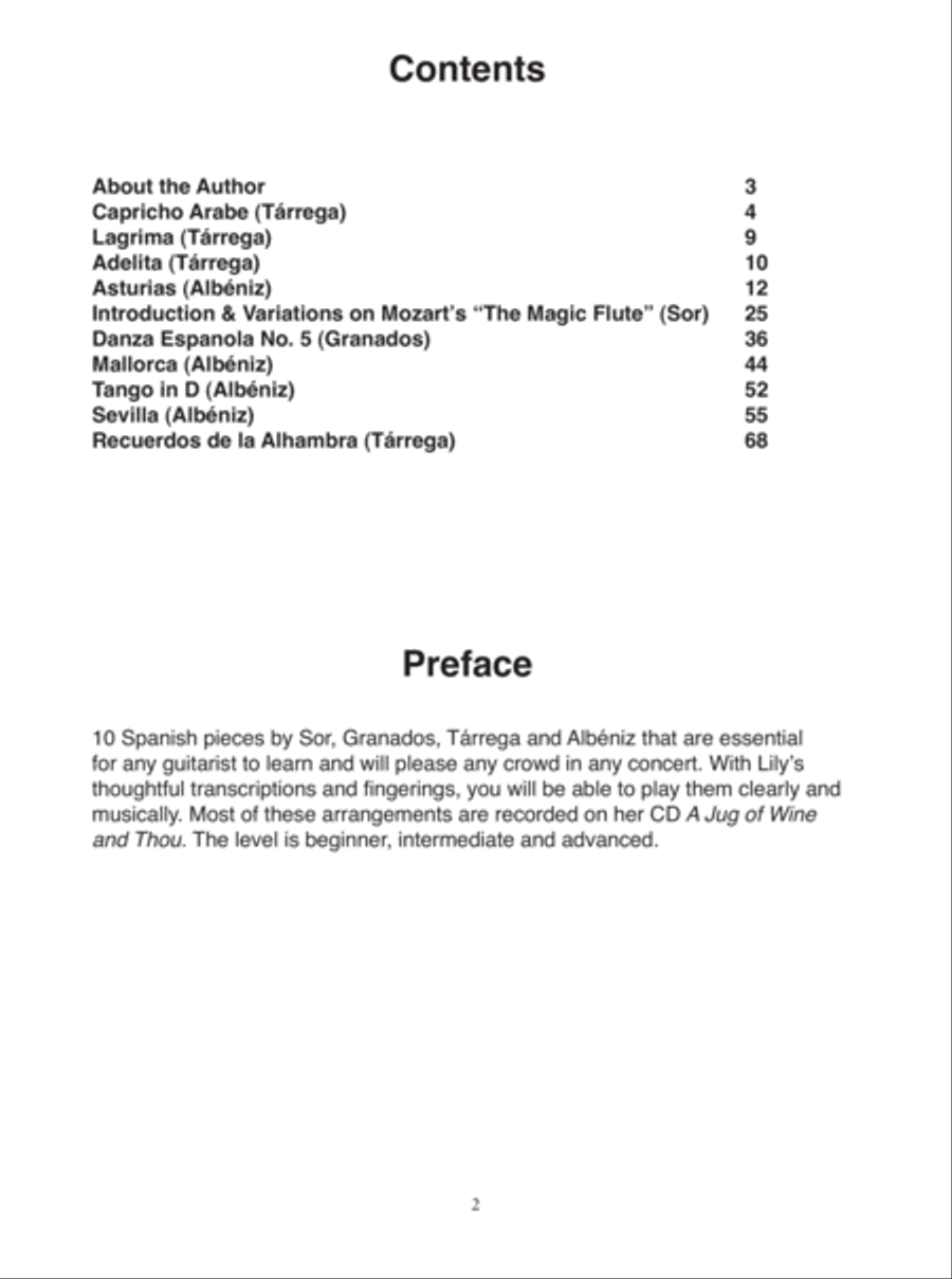 Spanish Composers for Classical Guitar Acoustic Guitar scores gallery preview page 3