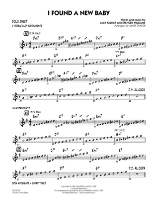 I Found a New Baby - Solo Sheet