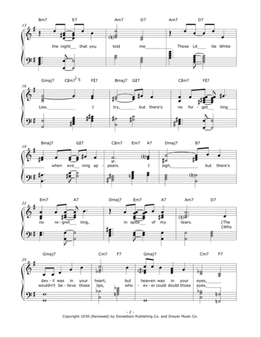 Little White Lies Voice scores gallery preview page 2