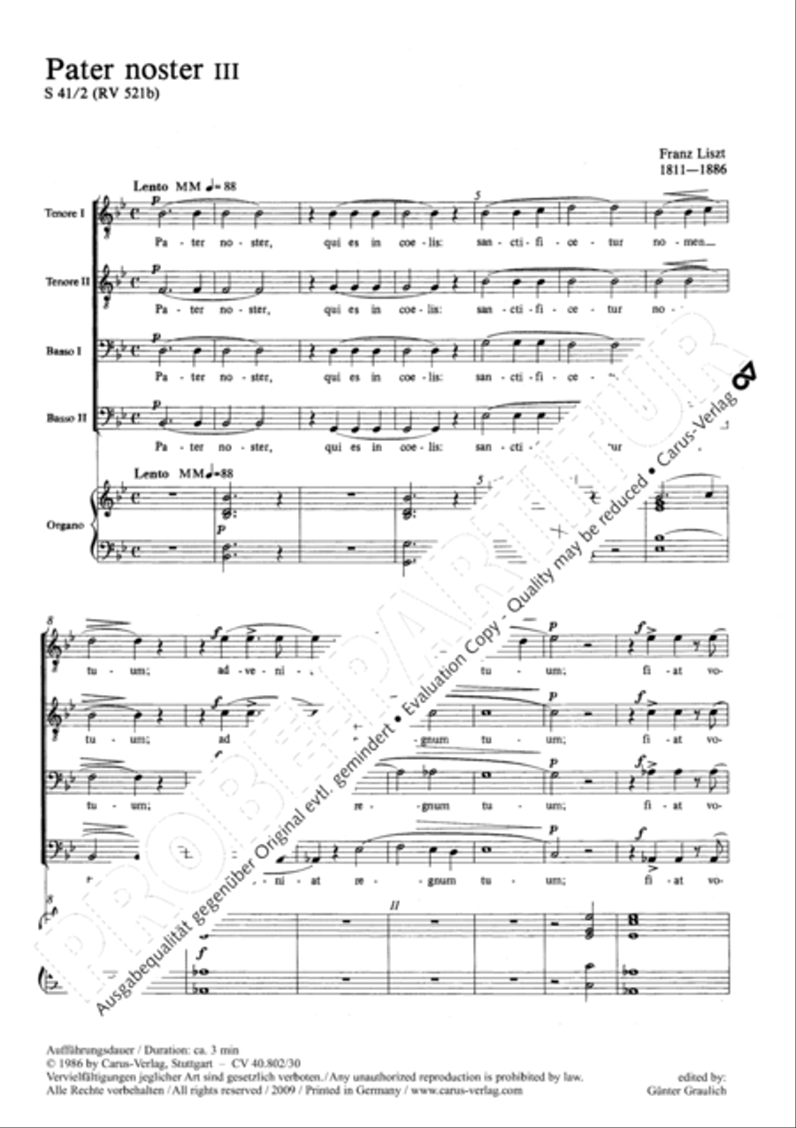 Pater noster III Pater noster III TTBB scores gallery preview page 2