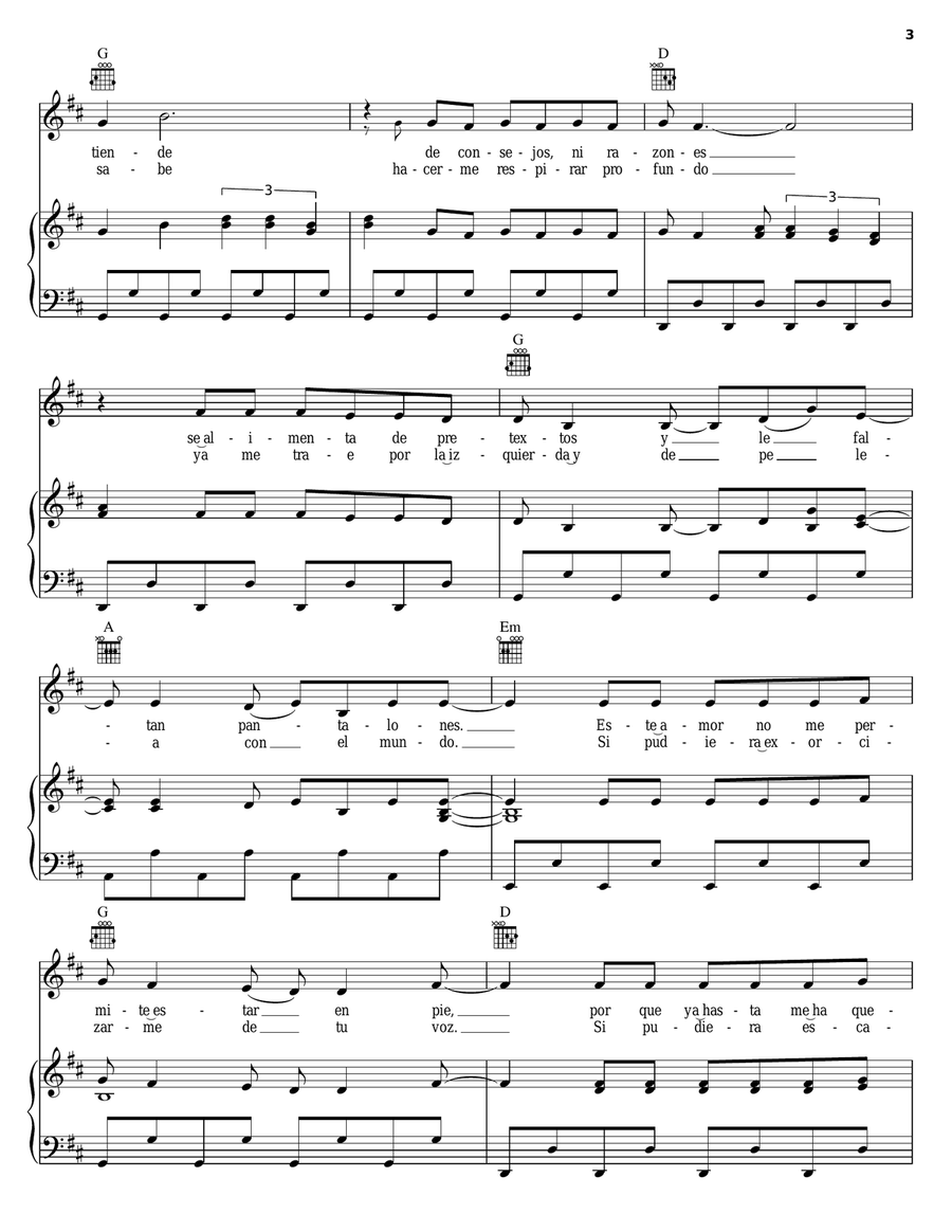 Ciega Sordomuda Acoustic Guitar scores gallery preview page 3