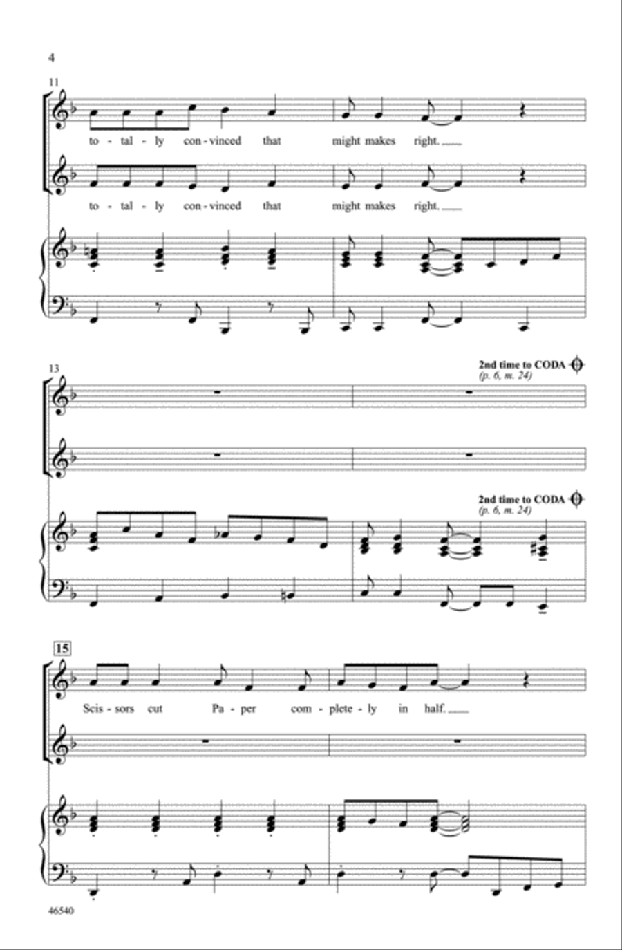 Rock, Paper, Scissors Rock, Paper, Scissors Choir scores gallery preview page 3
