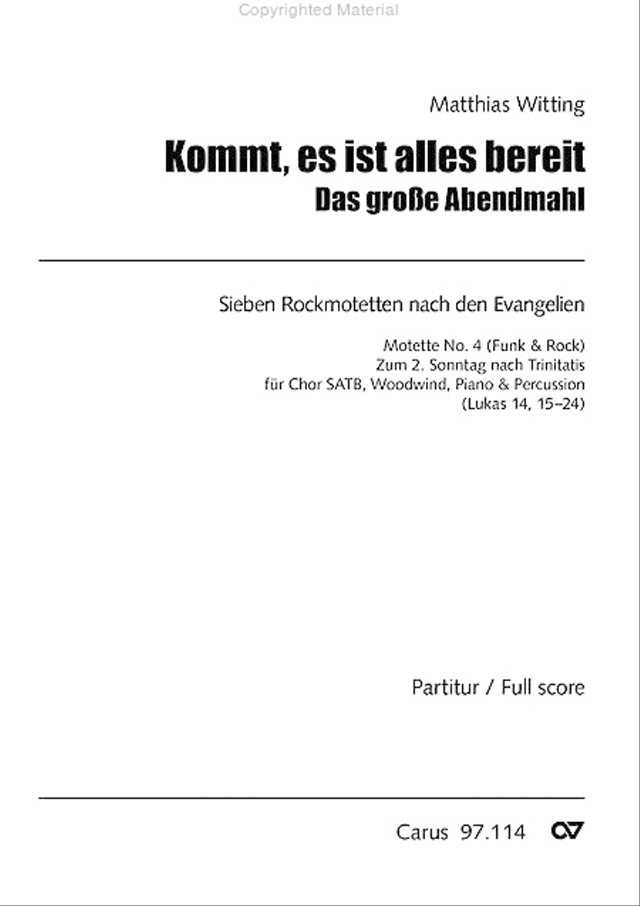 Kommt, es ist alles bereit 4-Part scores gallery preview page 2