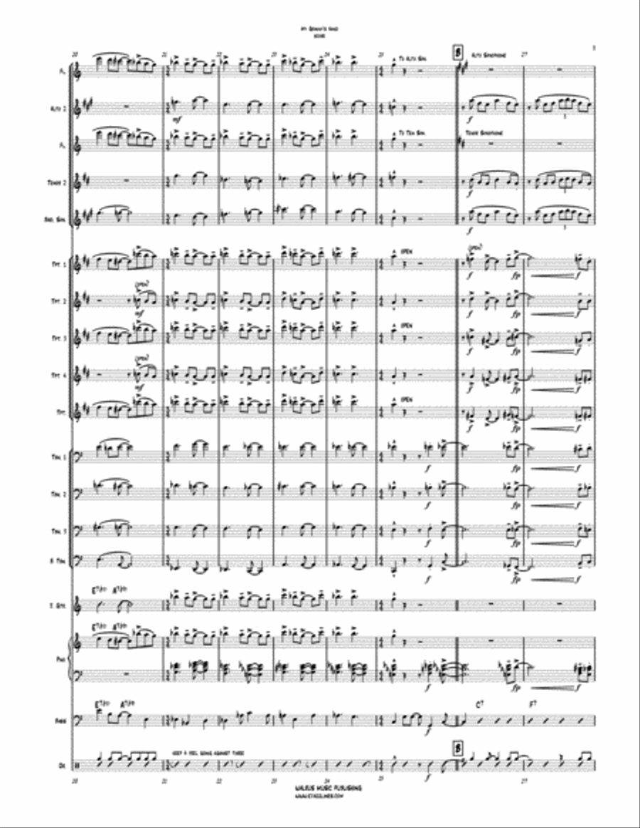 My Granny's Hand Blues My Granny's Hand Blues Big Band scores gallery preview page 4