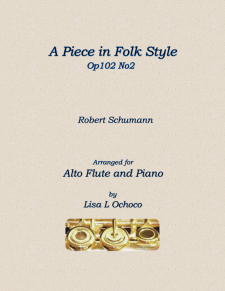 A Piece in Folk Style Op102 No2 for Alto Flute and Piano image number null